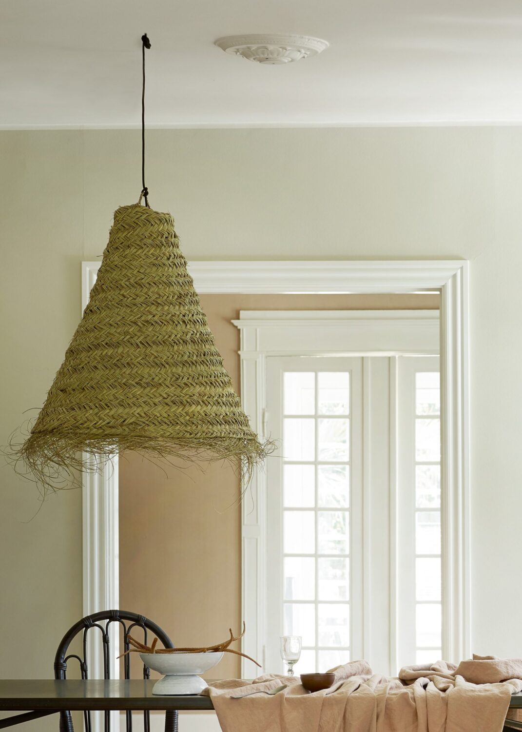 TineKhome Lampe Skjærm – palmeblade – Large. Ø70cm. Høyde 65cm.