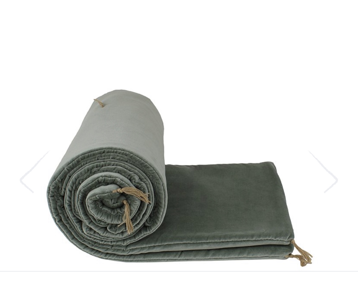 Caravane Sofa cover Velours lavé 100 cotton Glacier. 85x185cm Olen Mobel