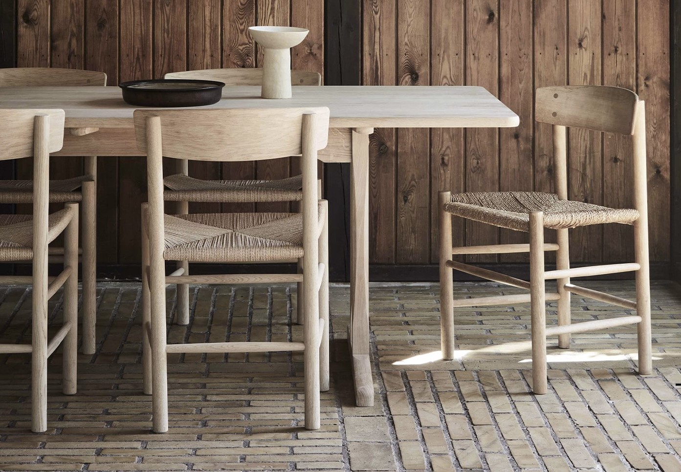 -20% Fredericia 6290 – C18 Mognsen Shaker table – Såpevasket Eik. 90x180cm. Høyde 73cm.