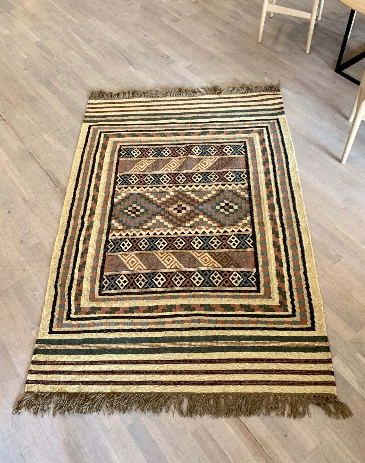 -50% Kelim teppe – Bomull. 140x200cm