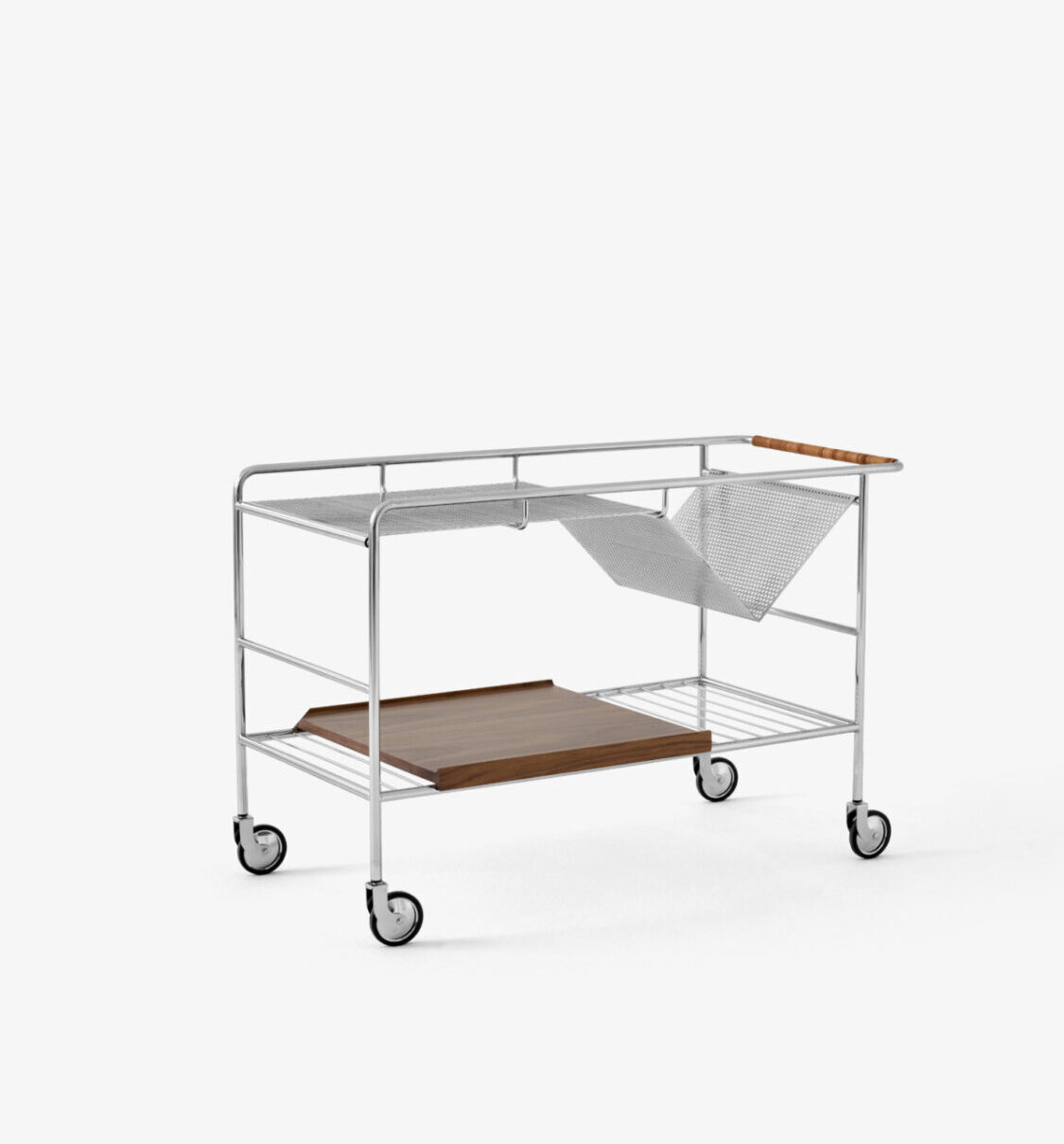 &trandition Alima NDS1 Chrome & Walnut. 90x42cm Høyde 60cm