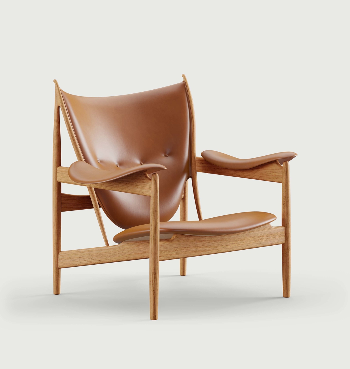 House of Finn Juhl  | The Chieftain Chair 1949 | Oljet Eik | Leather Nevada Cognac |